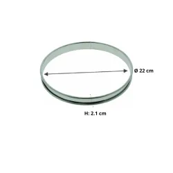 Cercle en inox à bords roulés pour tarte, le choix professionnel