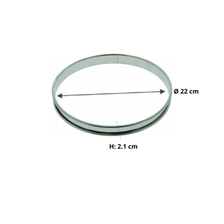 Cercle en inox à bords roulés pour tarte, le choix professionnel