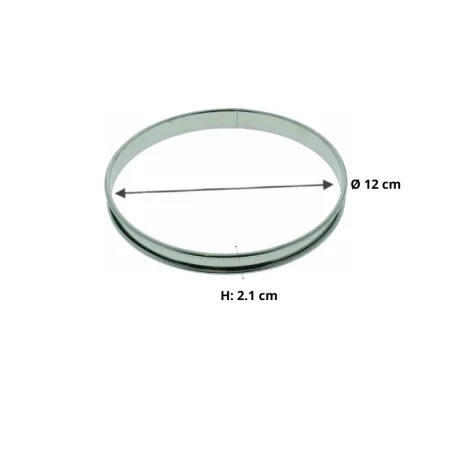 Cercle en inox à bords roulés pour tarte, le choix professionnel