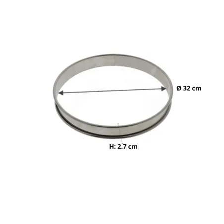 Cercle inox pour tartes d’une hauteur de 2.7 cm