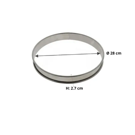 Cercle inox pour tartes d’une hauteur de 2.7 cm