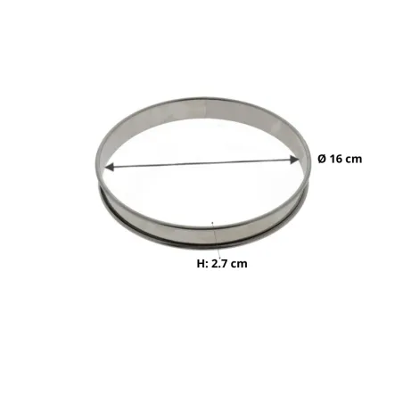 Cercle inox pour tartes d’une hauteur de 2.7 cm
