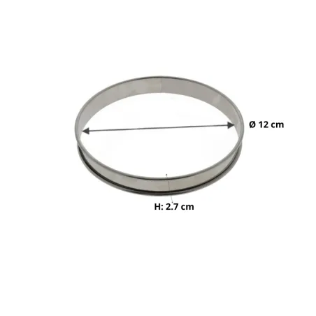 Cercle inox pour tartes d’une hauteur de 2.7 cm Cercle inox pour tartes d’une hauteur de 2.7 cm