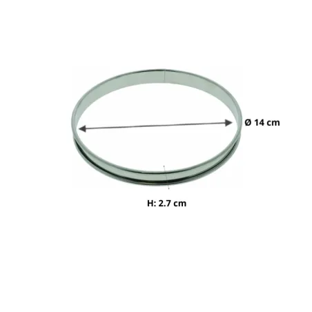 Cercle inox pour tartes d’une hauteur de 2.7 cm