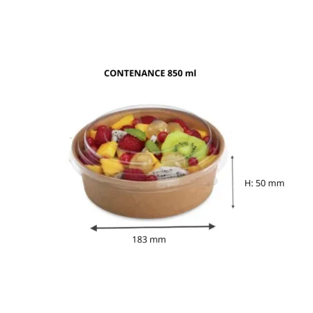BOL SALADE KRAFT BRUN