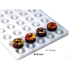 Moule silicone souple en forme de 40 ronds creux