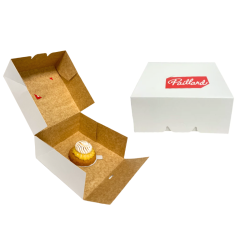Boîte à gâteau en carton recyclable pour transporter les pâtisseries