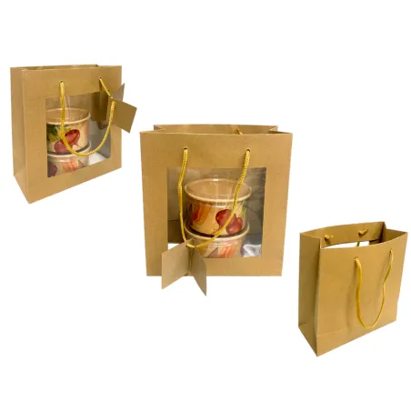 Sac papier kraft avec fenêtre