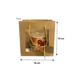 Sac papier kraft avec fenêtre
