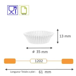 Caissette cuisson plissée blanche Benders pour Pâtisserie Boulangerie
