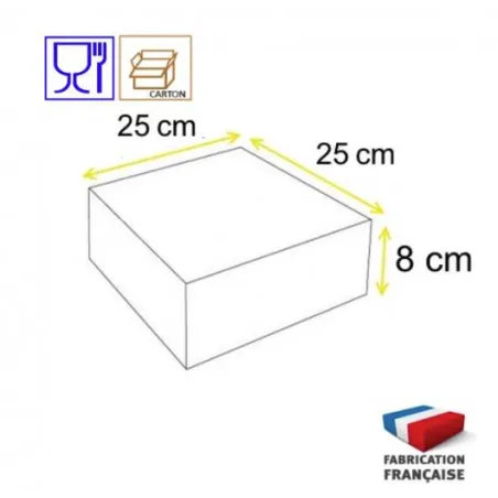 Boite pâtissière à face tombante l’emballage alimentaire plus pratique