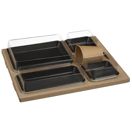 Kit plateau complet recyclable, idéal pour vos livraisons de repas