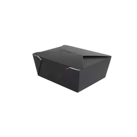 Boite carton repas noire Boite carton repas noire