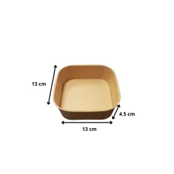 Pot carton carre Kraft 500 ML