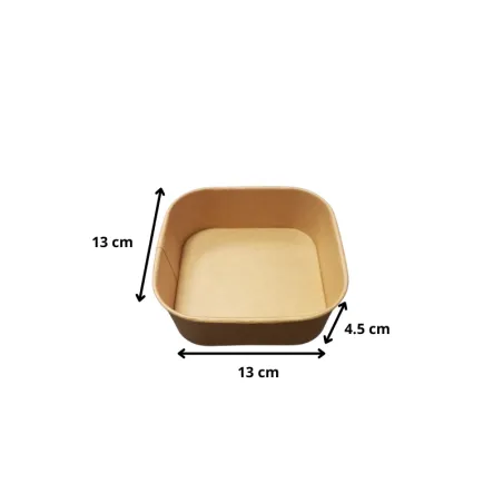 Pot carton carre Kraft 500 ML