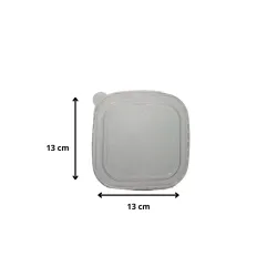 Couvercle transparent pour pot carton carre 500 ML et 650 ML