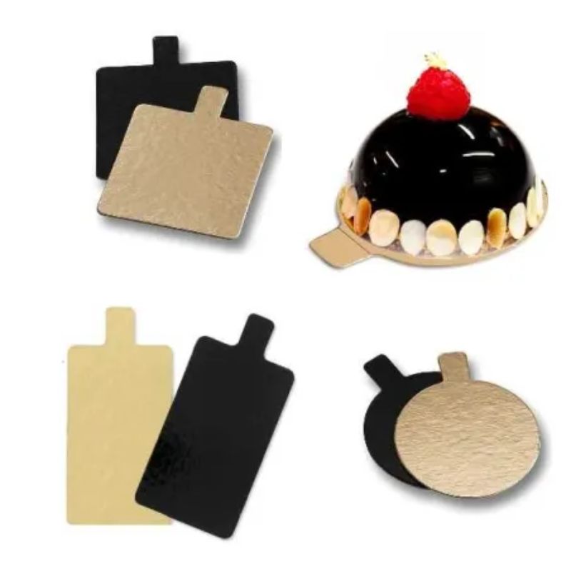 supports carton pâtisserie nordia noir et or