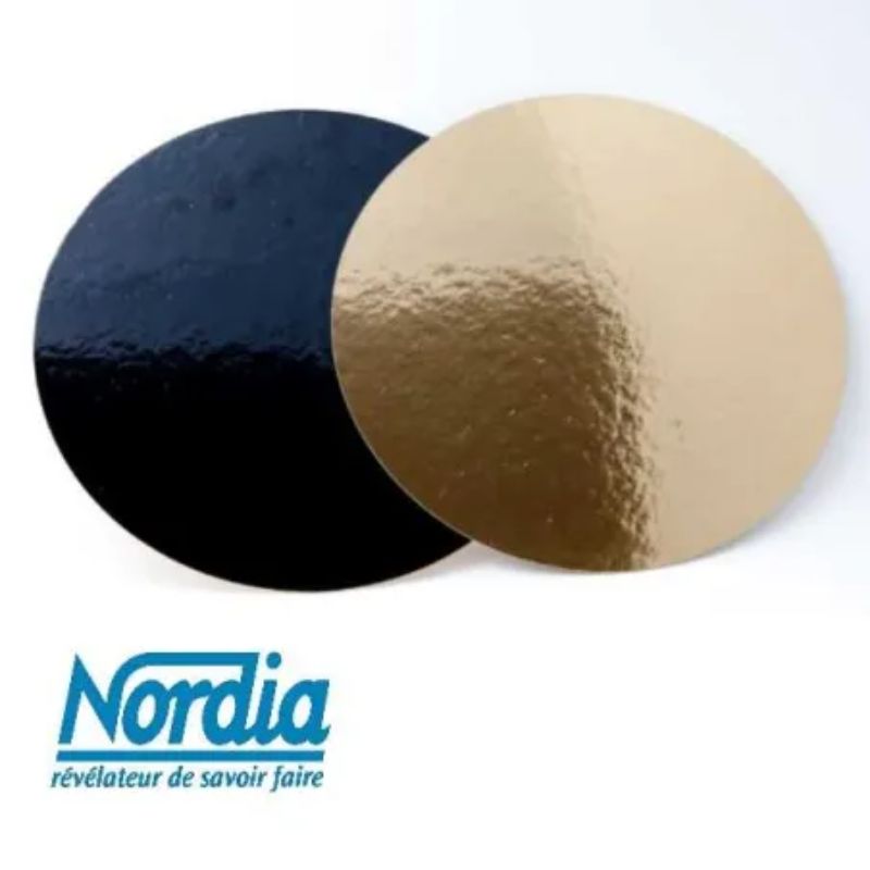 support rond carton noir or nordia
